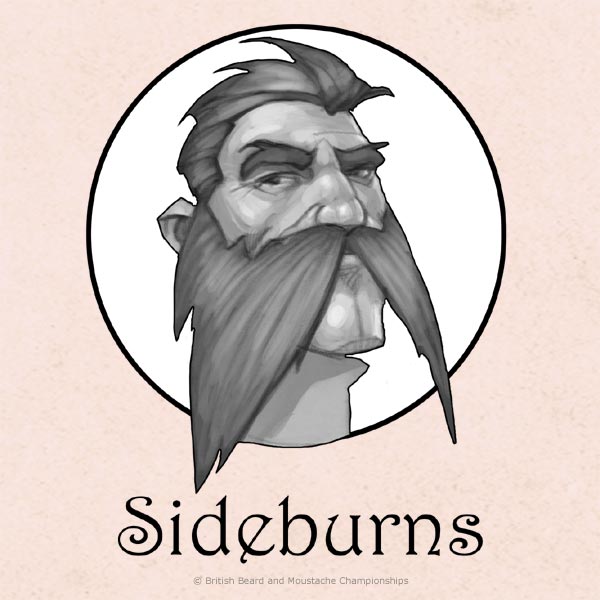 Sideburns (Muttonchops) Partial Beard Category